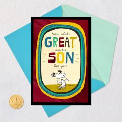 Alternative view of Hallmark - Peanuts Dancing Snoopy Birthday Card for Son