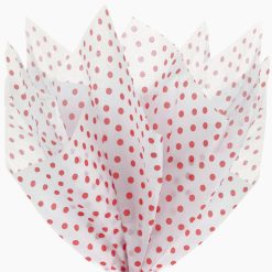 Alternative view of Hallmark - Red Polka Dots on White Tissue Paper, 6 sheets