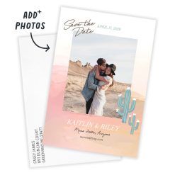 Alternative view of Hallmark - Serene Western Desert Flat Wedding Save the Date