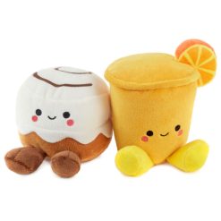 Hallmark - Better Together Cinnamon Roll and Orange Juice Magnetic Plush Pair, 5