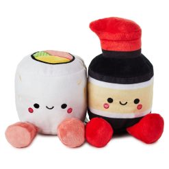 Hallmark - Better Together Sushi and Soy Sauce Magnetic Plush, 5.25