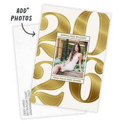 Alternative view of Hallmark - Bold Gold 2026 Flat Graduation Announcement