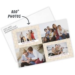 Alternative view of Hallmark - Cream Plaid Flat Photo Card