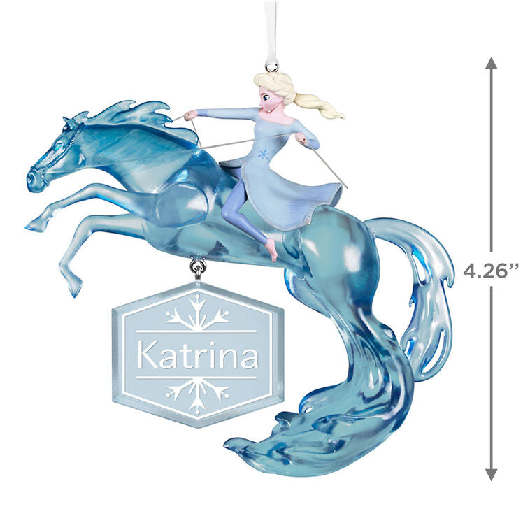 Hallmark - Disney Frozen 2 Elsa and Nokk Personalized Ornament, Custom Text - Image 4