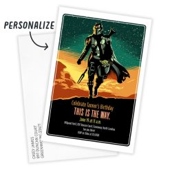 Alternative view of Hallmark - Star Wars: The Mandalorian This Is the Way Birthday Invitation