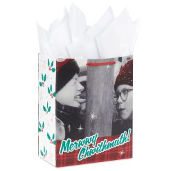Hallmark - 13" A Christmas Story Merwwy Chwithmuth! Large Gift Bag With Tissue Paper