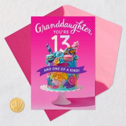 Alternative view of Hallmark - You're One of a Kind 13th Birthday Card for Granddaughter