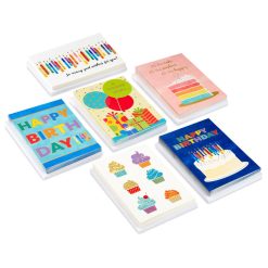 Hallmark - Cake and Candles Assorted Boxed Birthday Cards, Pack of 72