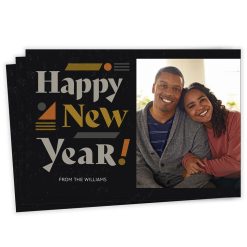 Hallmark - Bold Shapes Flat New Year Photo Card