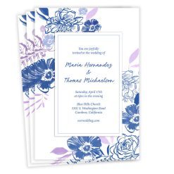 Hallmark - Sapphire Garden Flat Wedding Invitation