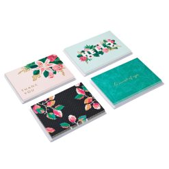 Hallmark - Elevated Florals Assorted Blank Notes in Designed Box, Pack of 24