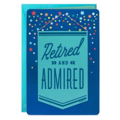 Hallmark - 16" Retired and Admired Jumbo Retirement Card With Banner