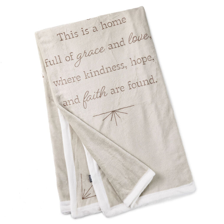 Hallmark - This Home Is Full of Faith Throw Blanket, 50x60