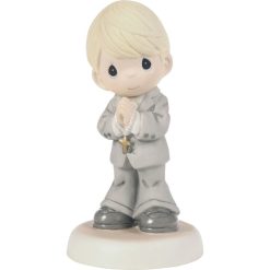 Hallmark - Precious Moments My First Communion Blonde Boy Figurine, 5.1