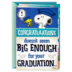 Hallmark - Peanuts Snoopy and Woodstock Banner Graduation Card