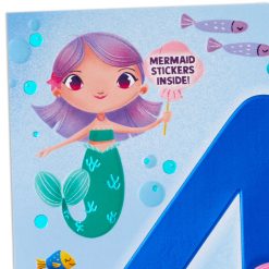 Alternative view of Hallmark - Mermaid Fun 4th Birthday Card With Stickers