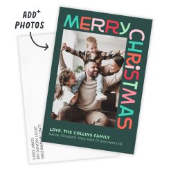 Alternative view of Hallmark - Bold Festive Fun Flat Christmas Photo Card