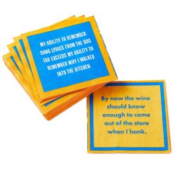 Hallmark - Drinks on Me Song Lyrics Funny Party Napkins, Pack of 20