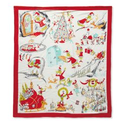 Alternative view of Hallmark - Dr. Seuss's How the Grinch Stole Christmas! Storybook Scenes Throw Blanket, 50x60