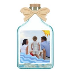 Hallmark - A Day at the Beach Sun & Waves Personalized Ornament, Custom Photo