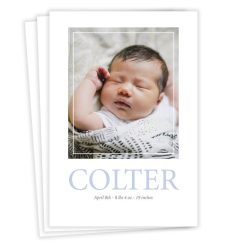 Hallmark - Square Frame Blue Birth Announcement
