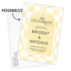 Alternative view of Hallmark - Modern Checks and Cheer Flat Couples Wedding Shower Invitation