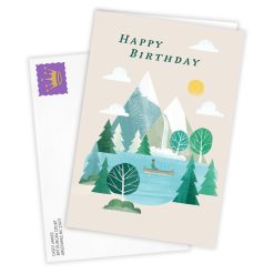 Alternative view of Hallmark - Modern Mountain Adventure Custom Birthday Card