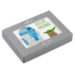 Hallmark - Star Wars: The Mandalorian R2-D2 and Grogu Blank Notes, Pack of 10