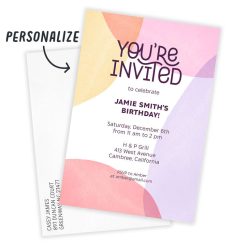 Alternative view of Hallmark - Artsy Color Collage Flat Birthday Invitation