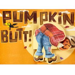 Alternative view of Hallmark - Pumpkin Butt Scarecrow Funny Musical Pop-Up Halloween Card