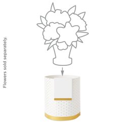 Alternative view of Hallmark - Build-a-Bouquet Gold Polka Dots Pop-Up Paper Vase With Mini Card
