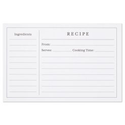 Hallmark - Standard Recipe Cards, Pack of 36
