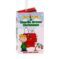 Hallmark - Peanuts A Charlie Brown Christmas Retro Video Cassette Case Hallmark - Ornament