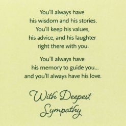 Alternative view of Hallmark - Wisdom, Memories and Love Sympathy Card for Loss of Grandpa