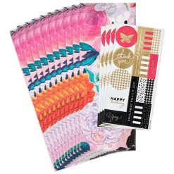 Hallmark - Vibrant Floral Tissue Paper With Gift Tag Stickers, 10 sheets