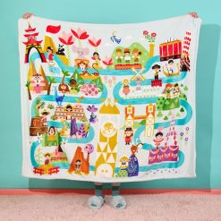 Alternative view of Hallmark - Disney It's a Small World Map Throw Blanket, 60x52
