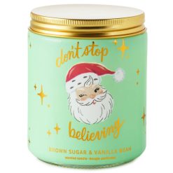 Hallmark - Don't Stop Believing Brown Sugar and Vanilla Bean Scented Jar Candle, 7 oz.