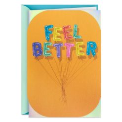 Hallmark - Feel Better Balloons Blank Get Well Card