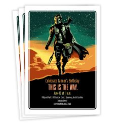 Hallmark - Star Wars: The Mandalorian This Is the Way Birthday Invitation