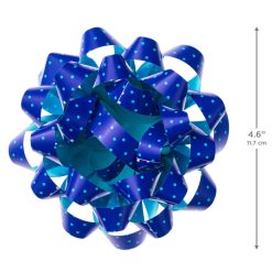 Alternative view of Hallmark - 4.6" Turquoise Mini Dots on Blue Gift Bow