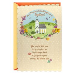 Hallmark - Big Blessings Ahead as You Grow Baptism Card for Granddaughter