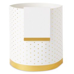 Hallmark - Build-a-Bouquet Gold Polka Dots Pop-Up Paper Vase With Mini Card