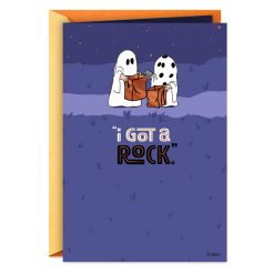Hallmark - Peanuts I Got a Rock Funny Halloween Card