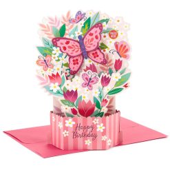 Hallmark - Butterfly Bouquet Musical 3D Pop-Up Birthday Card With Motion