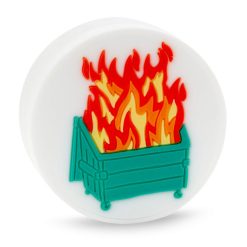 Hallmark - Charmers Dumpster Fire Funny Silicone Charm, 1.75 H