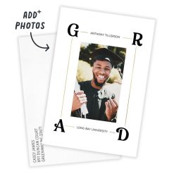Alternative view of Hallmark - Elegant Letter Corners Flat Graduation Announcement
