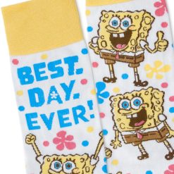 Alternative view of Hallmark - Nickelodeon SpongeBob SquarePants Best Day Ever Novelty Crew Socks