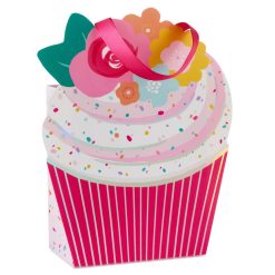 Hallmark - 6.5" Cupcake With Flowers Small Gift Bag