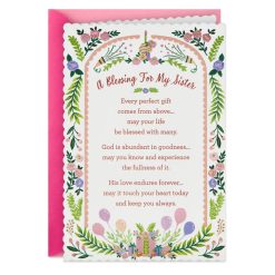 Hallmark - A Blessing for My Sister Religious Birthday Card