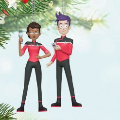 Alternative view of Hallmark - Star Trek: Lower Decks Ensigns Beckett Mariner and Bradward Boimler Ornaments, Set of 2